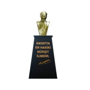 Atatürk Büstü (70cm Pirinç)+ Kaide (120cm) Lise Modeli
