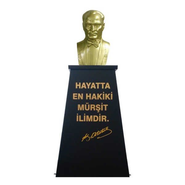 Atatürk Büstü (85cm Alüminyum)+ Kaide (120cm) Lise Modeli 1 Atatürk Büstü (85cm Alüminyum)+ Kaide (120cm) Lise Modeli