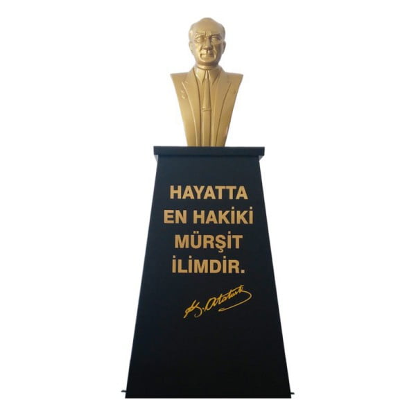 Atatürk Büstü (60cm Fiber)+ Kaide (120cm) Lise Modeli 1 Atatürk Büstü (60cm Fiber)+ Kaide (120cm) Lise Modeli