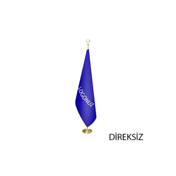 Logolu Makam Bayrağı 100x150 cm Saçaklı 1 Logolu Makam Bayrağı 100x150 cm Saçaklı