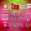 9 Metre İnox 304 Kalite Paslanmaz Krom Çelik Ekonomik Bayrak Direği